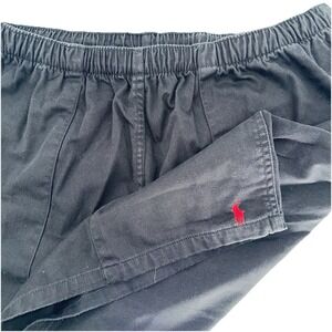 Polo Ralph Lauren Shorts Mens Athletic Black  Red Pony Pockets Drawstring  XXL